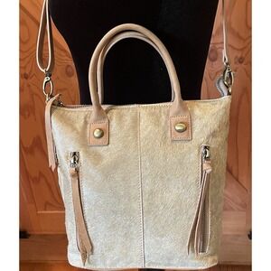 Anthropologie Miss Albright Athena Calf Hair Crossbody Tote